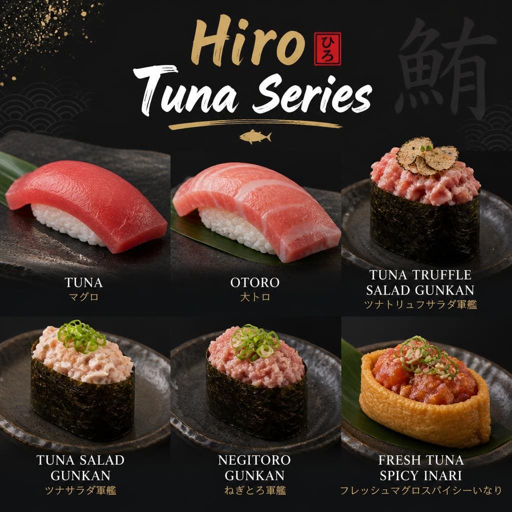 Hiro Tuna Series Sushi Hiro menu tuna sushi platter